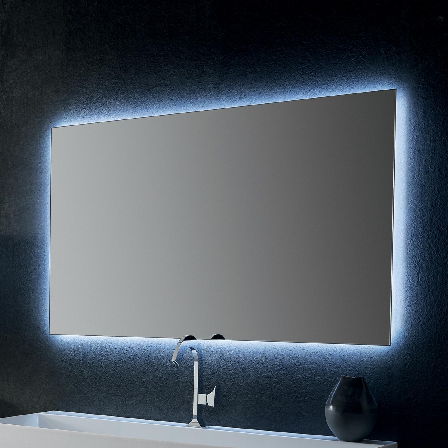Specchio da bagno con cornice e luce Pixi