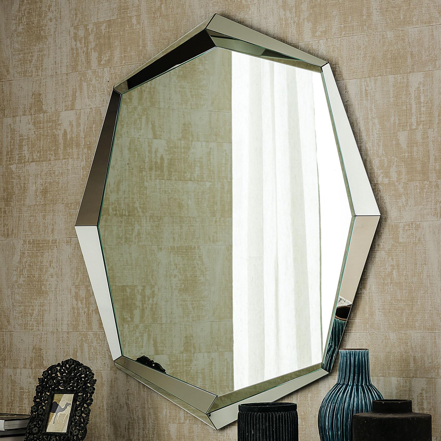 Specchio con cornice specchiata sfaccettata Emerald di Cattelan