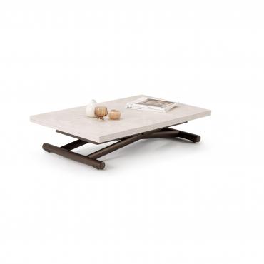 Tavolino Bento outlet con piano in ceramica opaca e struttura in metallo verniciato