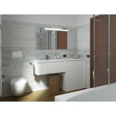 Idea per arredare un bagno in stile minimalista - render