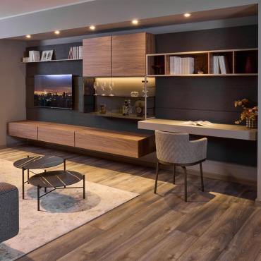 Parete attrezzata con scrittoio integrato Freehand 13 outlet