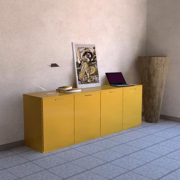 Credenza a 3 ante battenti Plan alta 67,9 cm (maniglie non disponibili)