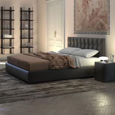 Letto matrimoniale imbottito Sirio