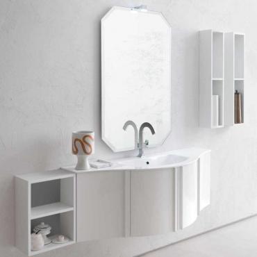 Mobile bagno curvo con vani a giorno Atlantic N87