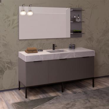 Mobile bagno a terra con lavabo integrato N97 Atlantic