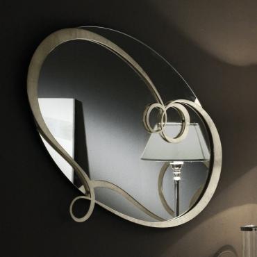 Specchio ovale con cornice in metallo J'Adore di Cantori