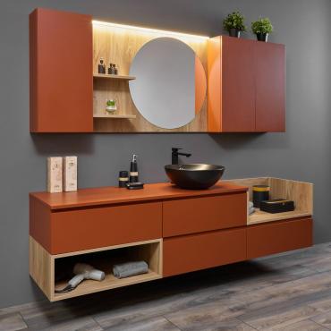 Mobile bagno sospeso per lavabo in appoggio N122 Atlantic