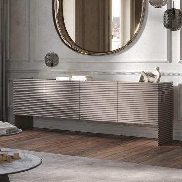 Credenza moderna beige ad ante dogate Harmony
