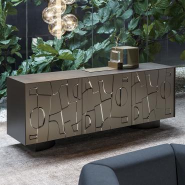 Credenza con ante in vetro stampato Image di Bonaldo