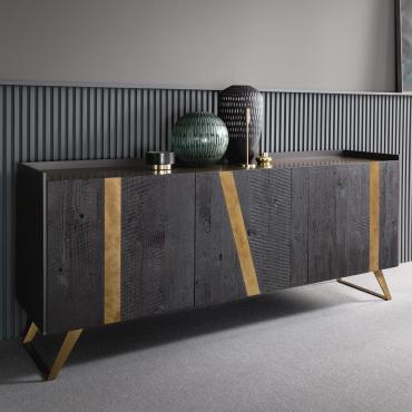Credenza con ante battenti in legno Pilar