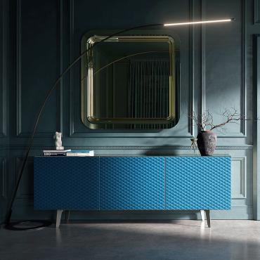 Credenza con ante in pelle trapuntata Absolut di Cattelan