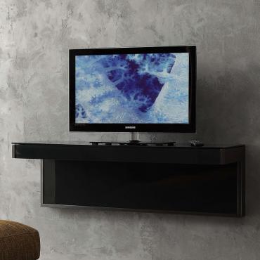 Porta tv in vetro con cassetto Kosmos