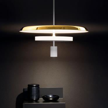 Lampadario minimale di design Landing di Prandina