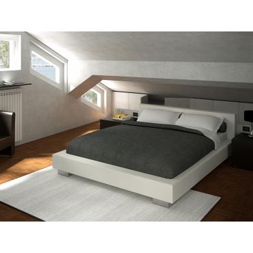 Progettazione 3D di una camera da letto mansardata - render
