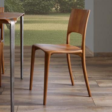 Sedia Carmen tutta in legno di rovere massello