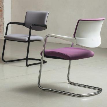Sedia a sbalzo imbottita moderna Steve Cantilever