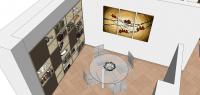 Progettazione 3D Soggiorno/Salotto - particolare zona pranzo