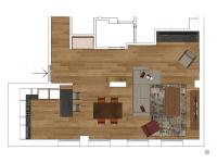 Progettazione Open space con cucina e soggiorno