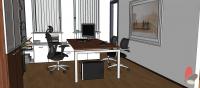 Progettazione 3D Ufficio 2 - vista scrivania