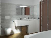 Idea per arredare un bagno in stile minimalista - render