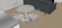 Progettazione 3d Soggiorno - Dettaglio tavolo da pranzo
