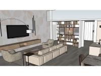 Progettazione Soggiorno - modello 3D