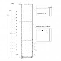 Dimensioni specifiche - Armadio con cassetti per composizioni battenti della collezione Wide