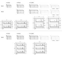 Cabina Betis - dimensioni specifiche cassettiere