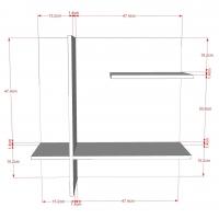 Modello A1 - Dimensioni sistema di schienali con mensole Plan Tetris