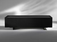 Mobile porta tv di design Fado laccato opaco nero