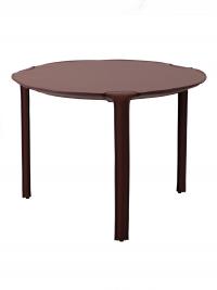 Tavolino rivestito in cuoio Elgon nella versione rotonda da cm 70 h.50