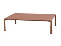 Tavolino rivestito in cuoio Elgon nella versione rettangolare da cm 120 x 80 h.32