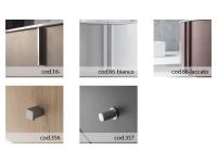 Terminale per mobile bagno curvo Atlantic - Modelli maniglie disponibili