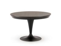 Tavolo rotondo allungabile Elio con piano in nobilitato e struttura in metallo verniciato