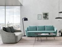 Esempio di divano Osaka nelle versioni a 2 e a 3 posti, con rivestimento monocolore o bicolore