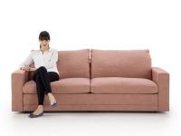 Esempio di seduta e proporzioni del divano letto Noah Slim