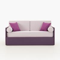 Lettino Birba modello 5 - divano con cuscini di schienale, rollò e coprimaterasso 
