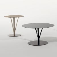 Tavolino da salotto di design Kadou Coffee, modello monocolore in metallo verniciato