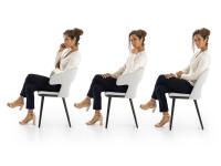 Esempio e proporzioni di seduta su sedia e poltroncina Vence
