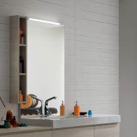 Specchio per bagno con luce applicata Wap cm 70 h.111,8 con faretto Tratto