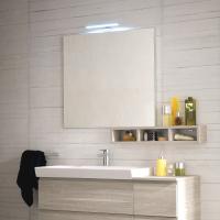 Specchio per bagno con luce applicata Wap cm 85 h.75 con faretto Tod