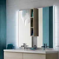 Specchio per bagno con luce applicata Wap cm 50 h.105 con faretto Stick