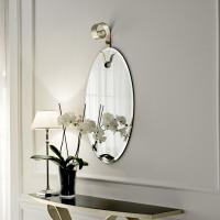Specchio ovale per ingresso classico Mirabelle di Cantori con gancio in metallo