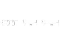 Consolle Rapa Nui di Cattelan - Schemi e dimensioni dei modelli disponibili