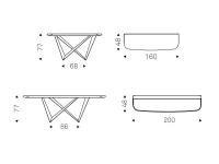 Modelli e dimensioni disponibili - Versione rettangolare con angoli smussati