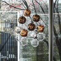 Lampada con doppia sfera in vetro Apollo di Cattelan