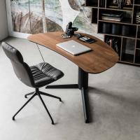 Sedia imbottita girevole a 4 razze Kelly di Cattelan ideale per home-office dallo stile moderno