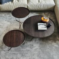Tavolini in legno con telaio in metallo Billy di Cattelan