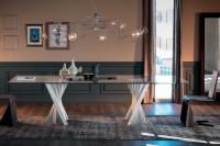 Tavolo moderno con base in marmo Plisset di Cattelan