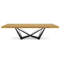 Tavolo rettangolare con bordi obliqui Skorpio di Cattelan in legno essenza rovere naturale